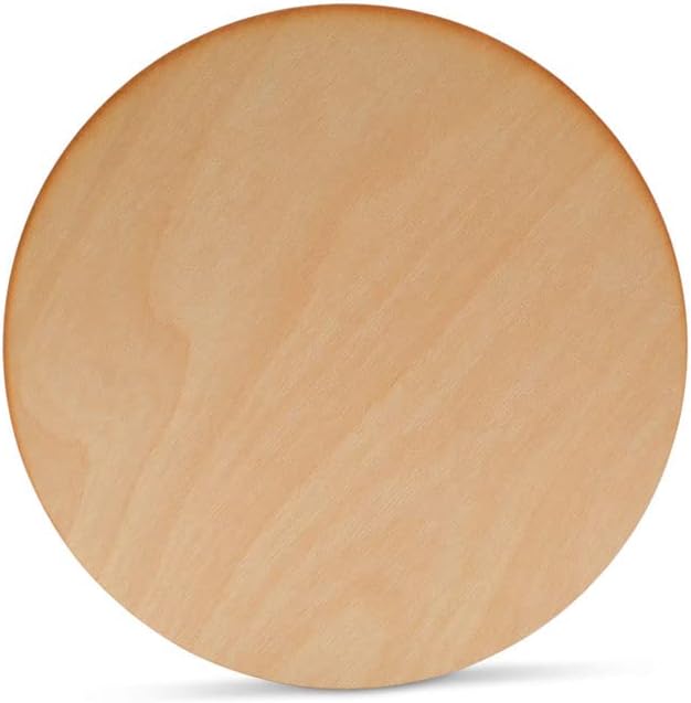 8-inch Wood Circles, 1/8-inch Thick with Rustic Burnt Edges, Pack of 3 Birch Plywood Discs, Wood Rounds, Unfinished Wood Circles for Crafts, by Woodpeckers