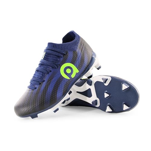 AMZZPIK Soccer Shoes for Boys Big Kids Football Cleats Training Outdoor Baseball Shoe for Little Kids Size 3 Color Blue