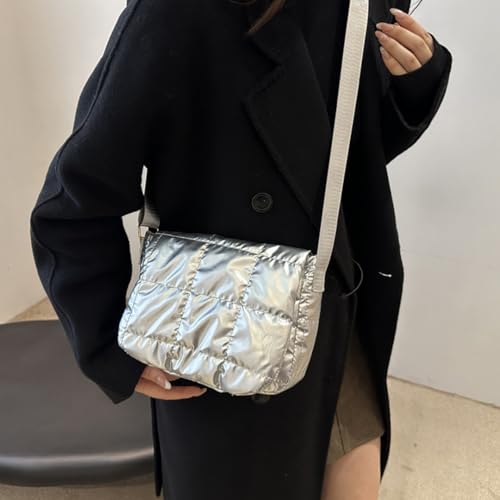 Mini Quilted Crossbody Bags for Women Puffer Shoulder Bag Puffy Tote Bag Lightweight Puff Purse Hobo Carryall Handbag2