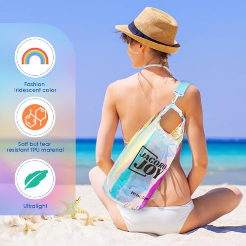 Bolsa seca iridiscente impermeable de 10 litros para playa miniatura 4