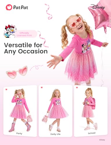 Image of Disney Girls' Tulle Tutu Dress Birthday Party Outfit Toddler to Big Kid
