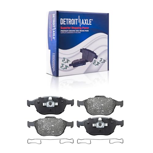 Image of Detroit Axle - Front Brake Kit for 2010-2013 Ford Transit Connect | Replacement Disc Brake Rotors 2011 2012 Ceramic Brake Pads