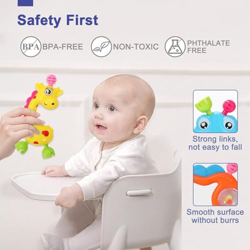 AZEN 18Pcs Baby Toys, Baby Rattle, Newborn Infant Toys