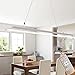 Produktbild EYLM LED Pendelleuchte büro Hängelampe Hängeleuchte Dimmbar büro pendelleuchte höhenverstellbar aus PVC Pendellampe für Wohnzimmer Esszimmer Restaura