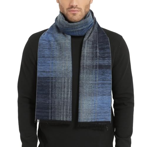 CUDDLE DREAMS Men's Silk Scarves for Winter, 100% Mulberry Silk Brushed, Luxuriously Soft & Warm, Decent Box Packed