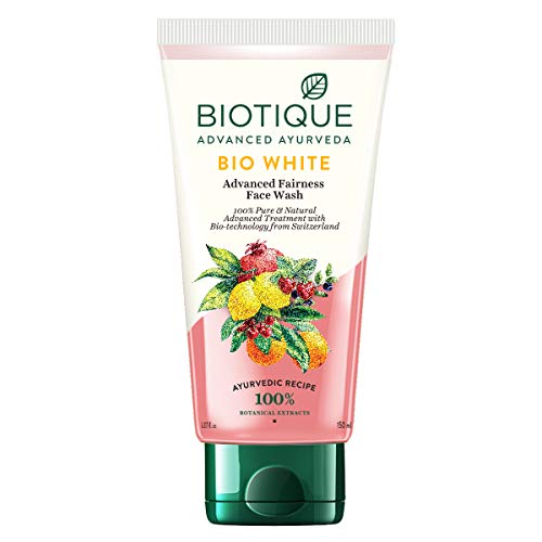 Image of Biotique Bio Honey Gel Refreshing Foaming Face Wash for All Skin Types, 100ml and Biotique Bio White Advanced Fairness Face Wash, 150ml