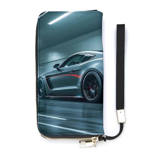 Luxury Sports Car Wallet, Elegant Wristlet Wallet with Multi-Card Slots, PU Leather Long Purse for Women, Men
