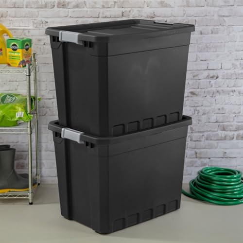 Sterilite Stacker Tote with Latching Lids for Garage, 27 Gallon, 8-Pack - image 6