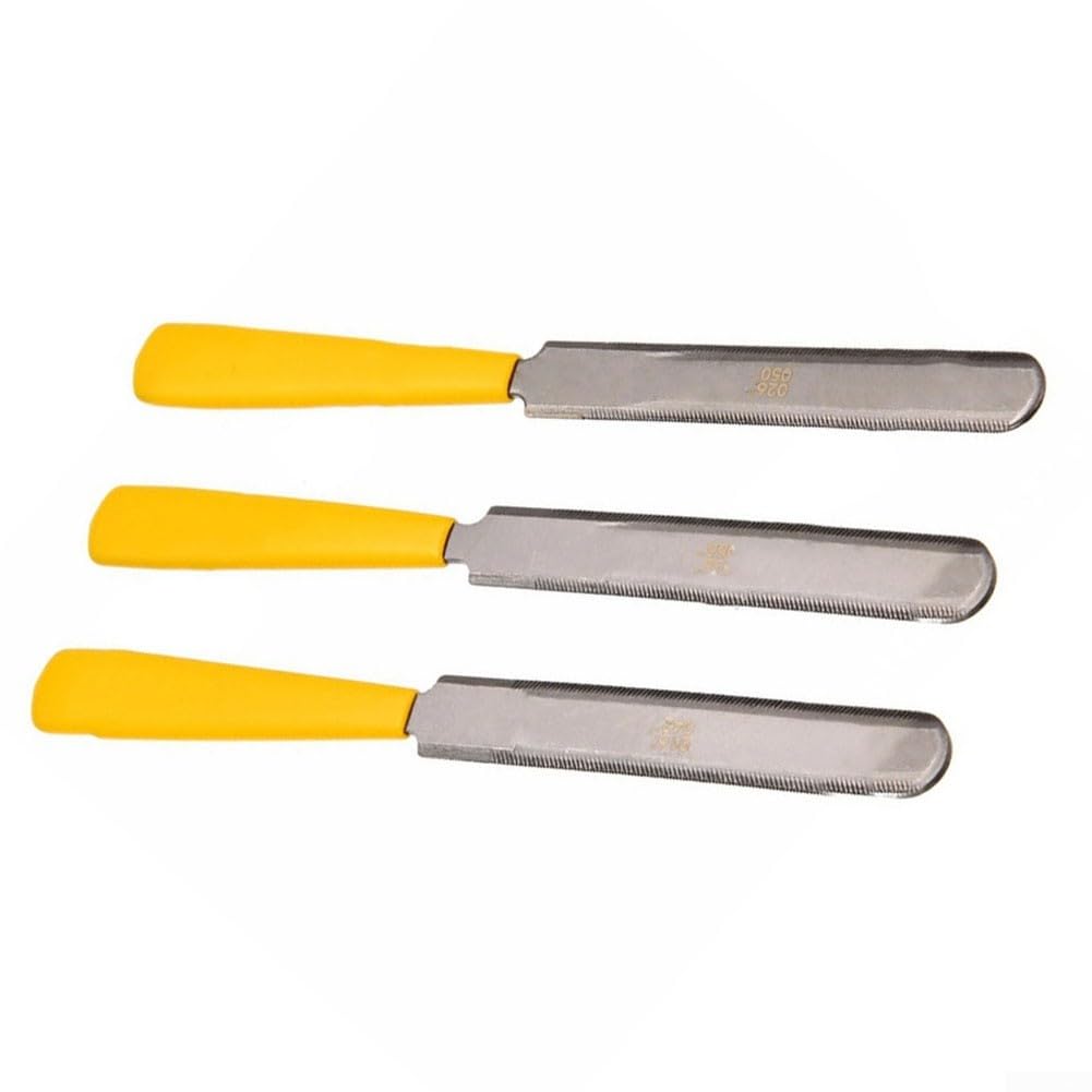 Lot De 3 Limes à Frettes Guitare - Pour Luthier - Bords Double Taille - Longueur 18,2 Cm