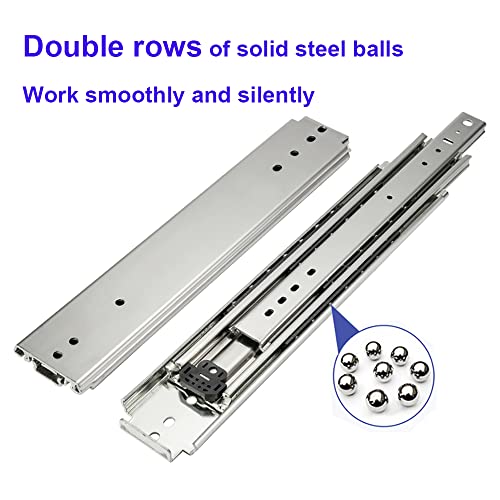 Betesy Hardware 1 Pair of 48 Inch Heavy Duty Drawer Slides 500LB Full Extension Side Mount Ball Bearing Drawer Rails