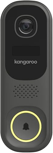 Miniatura 7 de KANGAROO Timbre de video + timbre  Cámara de seguridad WiFi al aire libre  Cámara exterior resistente a la intemperie  Timbre de video conversación