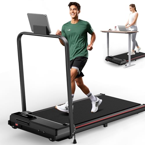 4.0MPH/6.5MPH Walking Pad Treadmill 12% Incline, 2-in-1