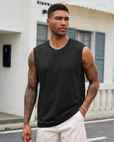 EKLENTSON Men's Tank Tops UPF 50+ Sleeveless Shirt Lightweight Cooling Muscle Tee Sun Protection Quick Dry Workout Shirt4