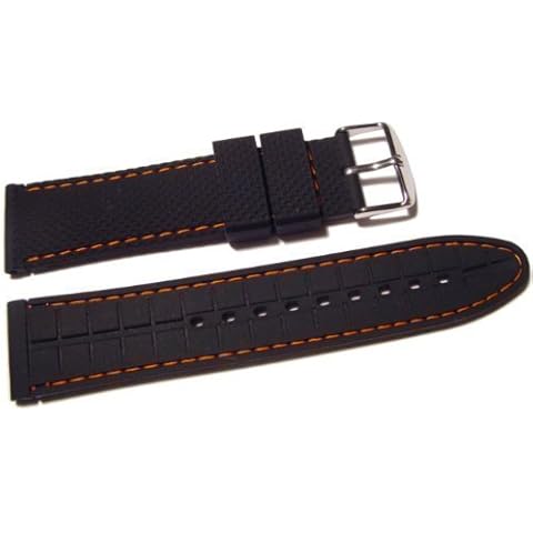 VK von Buran01.com Uhrenarmband-Uhrband Silikon schwarz Cover
