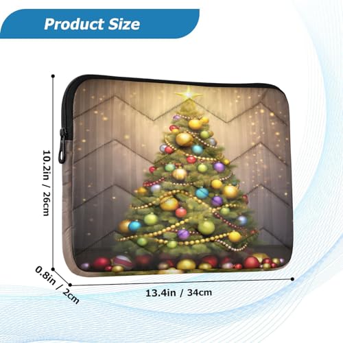 Funda para portátil 13-14 pulgadas con diseño colorido de árbol de Navidad miniatura 3