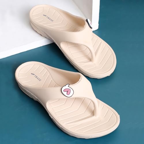 Image of TRASE Flip Flops Lightweight Comfortable Soft Sole Flat House Slippers For Woman, Anti Skid Stylish Footwear Perfect For Summer, Beach And Casual Wear
