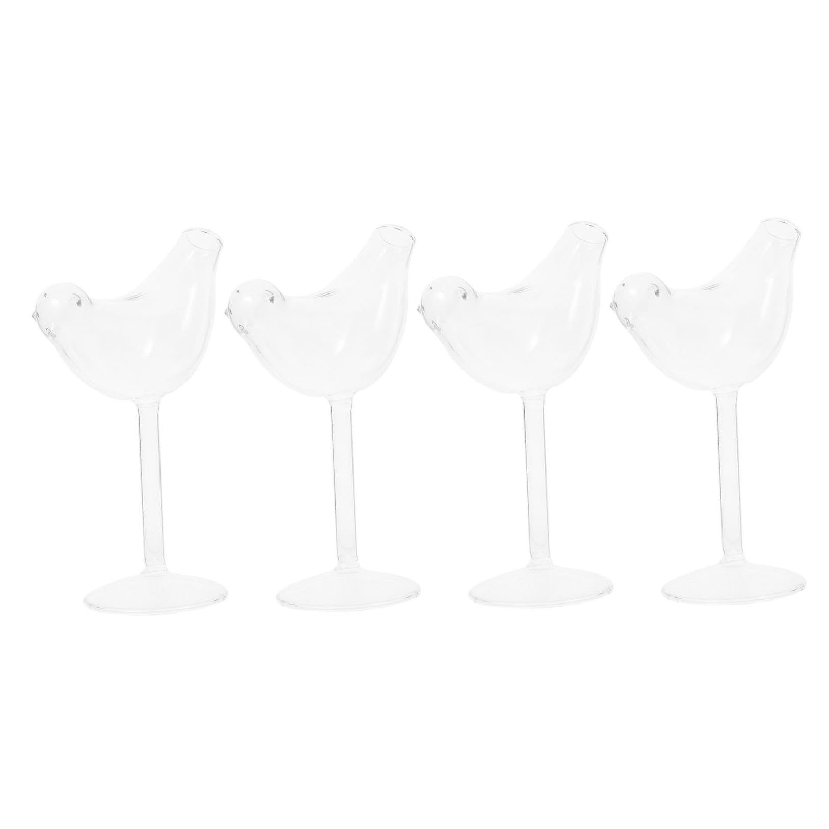 Verre à vin oiseau transparent pour apéritif et grand événement