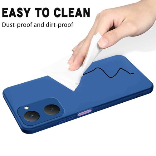 Image of Back Cover for Vivo Y18 | Full Camera Protection | Premium Liquid Silicon Case | Flexible Bumper Case for Vivo Y18 4G / Y18e 4G / Y28s 5G / Y28e 5G / Y03 4G /T3 Lite 5G /Z9 Lite 5G (Dark Blue)