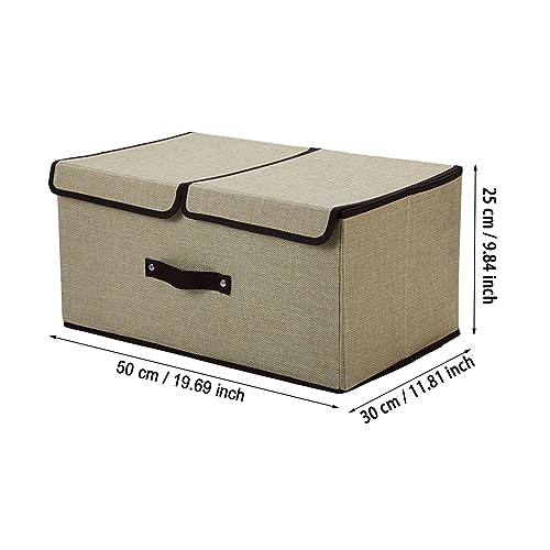 Boîtes pliables en tissu de lin premium avec double couvercle rigide