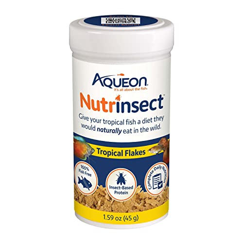 Aqueon Nutrinsect フィッシュフリー トロピカルフレーク 45.1 g（Amazon）