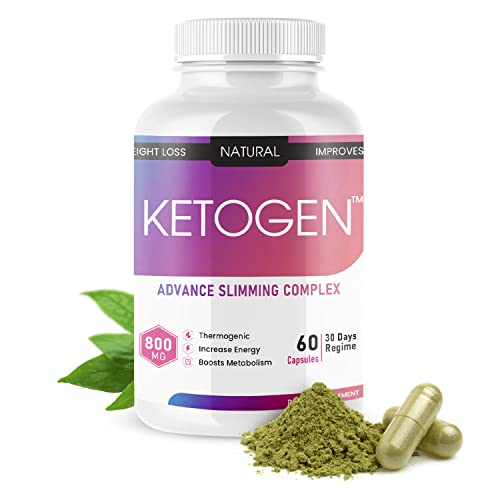 Ketogen Keto Advance Weight Loss Management Capsules for Women & Men | Natural Fat Burner with Green Tea, Green Coffee & Apple Cider 60 Capsules, 800mg Ketogen Keto Advance Weight Loss Management Capsules for Women & Men | Natural Fat Burner with Green Tea, Green Coffee & Apple Cider 60 Capsules, 800mg