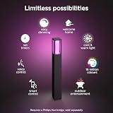 Philips Hue Impress White and Colour Ambiance Pedestal [UK Version - Black] Low Voltage. For Outdoor Lighting, Patio, Terrace, Garden. - 3