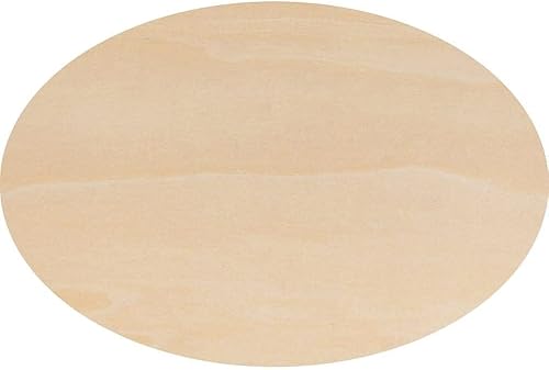 Forma ovalada de madera sin terminar  Bolsa de 5, 10.5 x 6.5 pulgadas