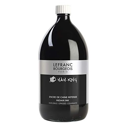 Lefranc & Bourgeois 59077 - Bote de tinta de 1 litro, negro