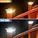 VOLISUN Solar Post Cap Lights: 2 - Pack Outdoor Deck Post Cap Lights White for Dock Fence Waterproof 2 Color Modes,4x4/6x6 Wooden/Vinyl Posts