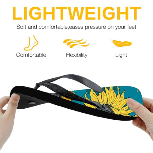 Flip Flops for Women Men Graphic Printed Rubber Non Slip Summer Beach Thong Sandals Shower Pool Comfortable Walking Shoes Casual Waterproof House Slides Indoor Outdoor Home Bathroom Slippers2