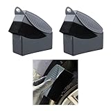 Augeny 2PCS Tire Dressing Applicator, Reusable Car Tire Shine Sponge Applicator Pad with Lid, Durable Foam Auto Wheel Detailing Applicator for Vehicle Waxing Polishing Cleaning (Gray)