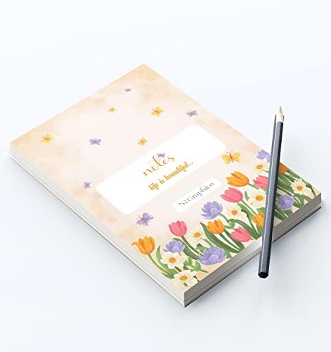 Nr Graphico Life Is Beautiful - Notepad | Free Mini Bookmark | To - Do Lists | Daily Planning | Ideas | Important Tasks | Notes | Gifts | Bookmarks - 100