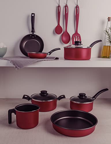 Kit para Cozinhar 10 Peças Turim Vermelho Tramontina - Panelas, Assadeiras e Utensílios