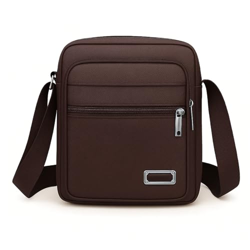 Bolsas transversais para homens e mulheres, bolsa de ombro de viagem, carteira de telefone, pequena bolsa mensageiro casual para trabalho, caminhadas, viagens, Marrom, Tendência