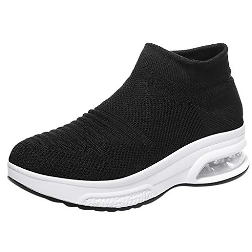 Femme Baskets Mode Chaussure Compensé pour Marche Pied Chaussures sans Lacets Mesh Respirant Confortable Chaussette Sneakers Outdoors Jogging Cover
