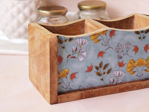 Image of Monstera Hut - Wooden Cutlery Holder |Spoon Stand For Kitchen | Spoon Holder |Utensil Holder for Kitchen Counter | Wooden Storage Organiser (30 *10*10 cm)
