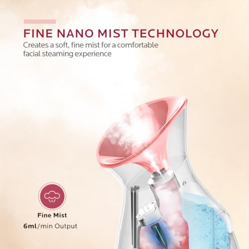 Image of Colorfarm Facial Steamer Spa Kit with 16 Skin Care Tools for Home Spa | Nano Ionic Steam Face Steamer, Deep Pore Cleansing, Skin Hydration, Healthy-Looking Glow, Birthday Self Care Gifts for Women