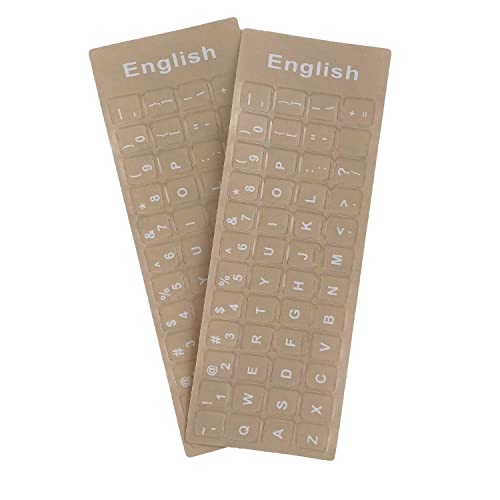 KEANBOLL 2PCS Stickers Transparentes para Teclado Inglés miniatura 1