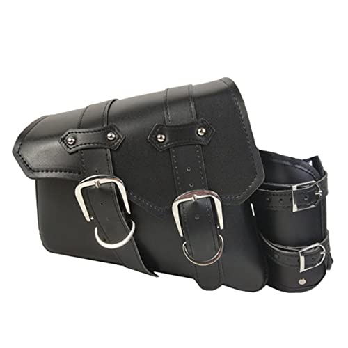 Sacoches de selle arrière en cuir noir KOMBIUDA pour vélo