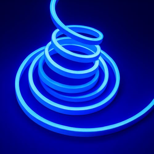 MAKA Striscia Led Cob, Striscia LED 220V Alta Luminosità, 120 Luci al Metro - Ip65 Impermeabile - 9W/m, Luce Effetto Neon Diverse Misure e Colori Decorazione (Blu, 3 metri)