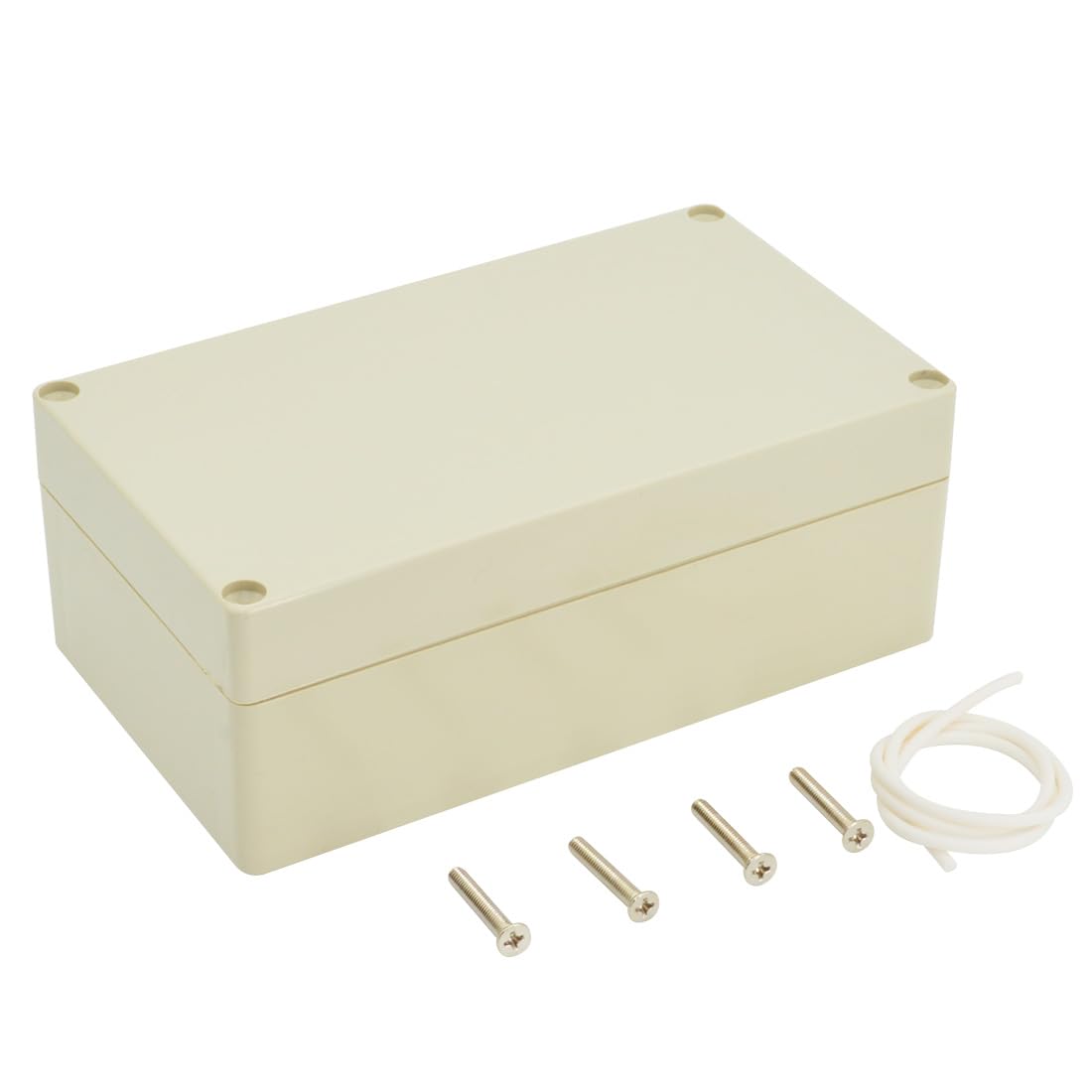 LeMotech IP65 Junction Box Made of ABS Plastic, Waterproof and Dustproof, Universal Electric Housing for Indoor/Outdoor Use (158 x 90 x 60 mm), Light Grey