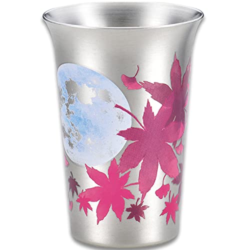 スリースノー 日本酒グラス 150ml 紅葉 冷たいお酒を注ぐと色が変わる まどろむ酒器 燕三条 日本製 Three Snow 新越ワークス 31915