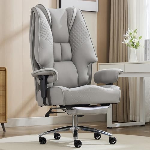 EXCEBET Big and Tall Office Chair 400lbs Wide Seat, Leather...
