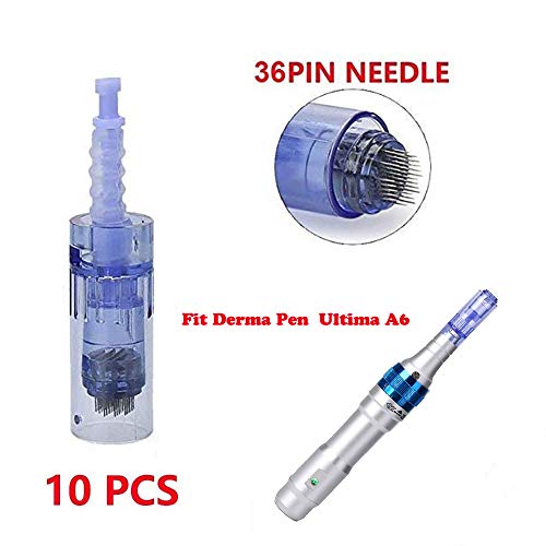 Dr Pen Needles Cartridges Dr Pen Cartouche Microneedling Dr Pen Ultima A6 Derma pen Needle Electrique Professionnel Derma pen Dr pen 12Pin/36Pin/42Pin Cartridges par Hilareco (36 aiguilles 10 pcs)
