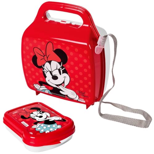 Kit da Minnie com Lancheira com Alça e Porta Sanduiche Plasutil Infantil