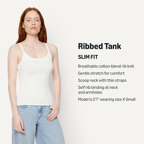 Image of Amazon Essentials Women's Slim-Fit Ribbed Tank Top