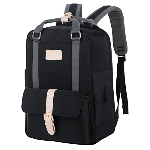 Nordace Eclat Smart Travel Backpack for Men & Women with USB Charging Port, Water Resistant - Light & Durable Laptop for Everyday, Hiking, Work - 15.6 Inch (Black)