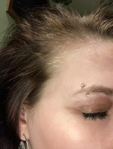 Briana Williams ROOK-NSCGS 6Pcs Stainless Steel Rook Daith Earrings Belly Lip Ring Eyebrow Studs Cartilage Tragus Cubic Zirconia Barbell Body Piercing 8Mm thumb #1