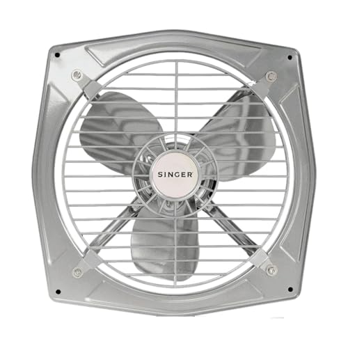 Image of SINGER Maxovent 230 mm Exhaust Fan | 100% Copper Motor | 40W Energy Efficient | 1350 RPM High Suction, Low Noise | 500 CMH Air Delivery | Powder-Coated Rust-Free Body | 2-Year Warranty