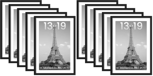 Image of upsimples 13x19 Picture Frame, Gallery Wall Frames Set of 5, Black (Pack of 2)